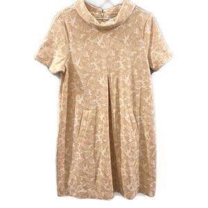Tyler Boe Kristen Cowl Neck Camo Print Dress- Beige M